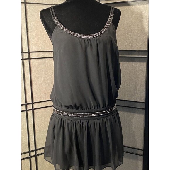 GUESS Tops - Guess Beaded Dressy Tank Beaded Size 3 Jet Black